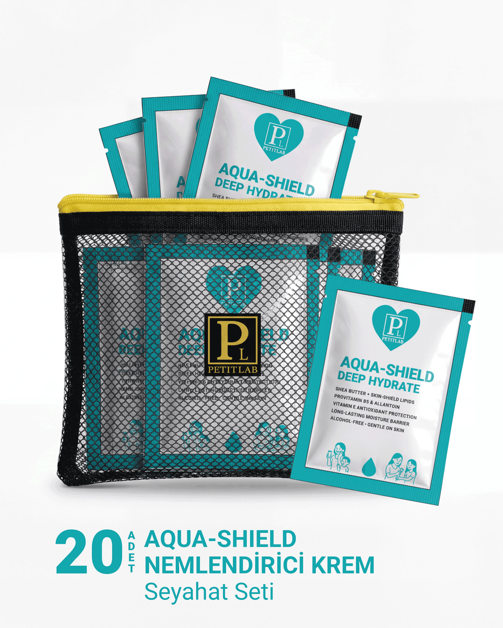 PetitLab Travel Set 20'li Şase Nemlendirici Krem *Organizatör Çanta Hediyeli