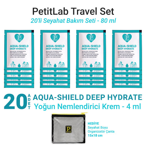 PetitLab Travel Set 20'li Şase Nemlendirici Krem *Organizatör Çanta Hediyeli