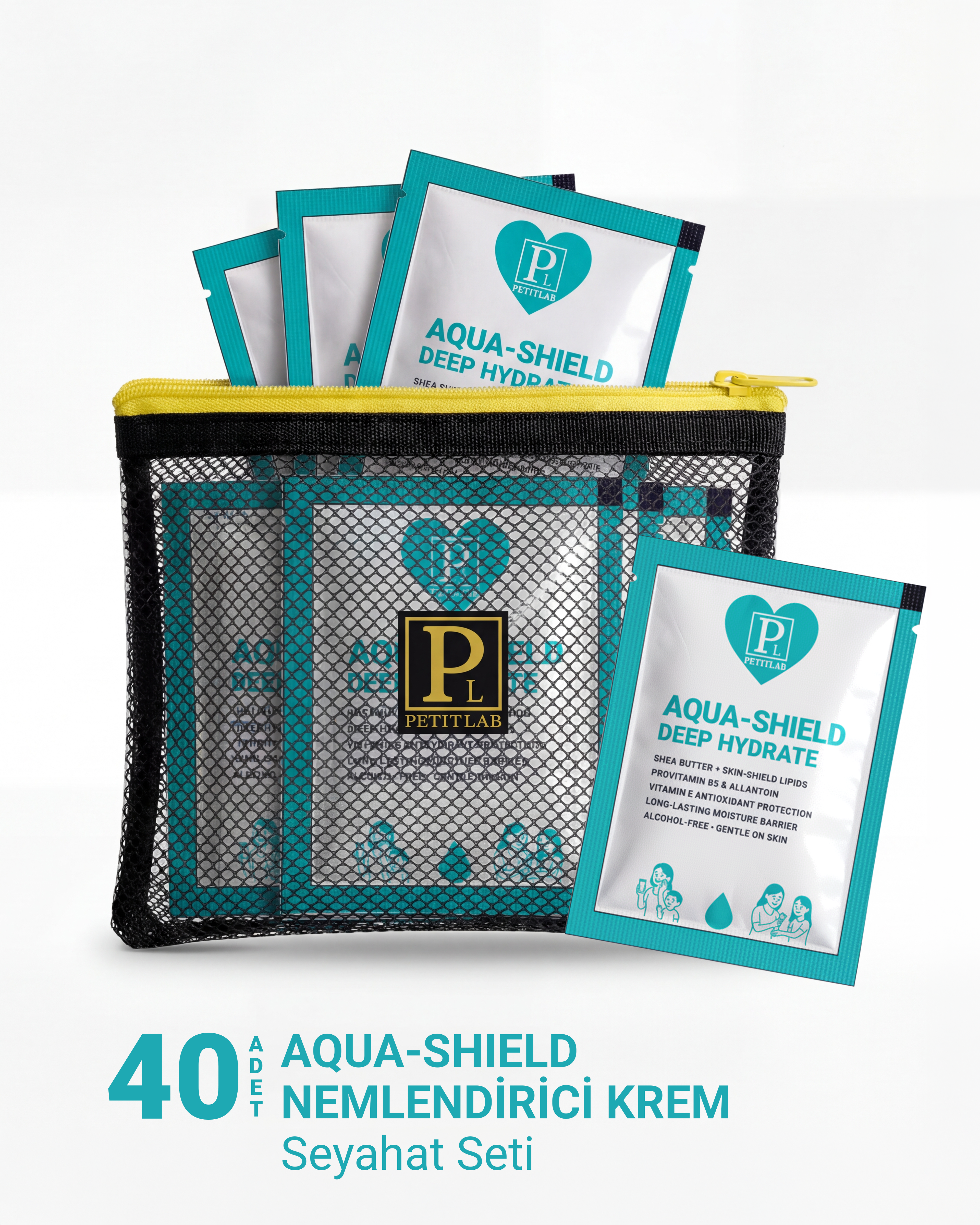 PetitLab Travel Set 40'lı Şase Nemlendirici Krem *Organizatör Çanta Hediyeli