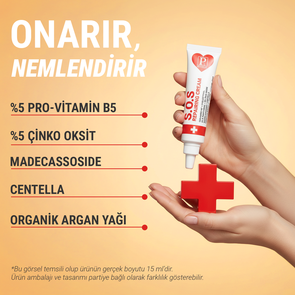 PetitLab S.O.S Onarıcı Bakım Kremi 15 ml