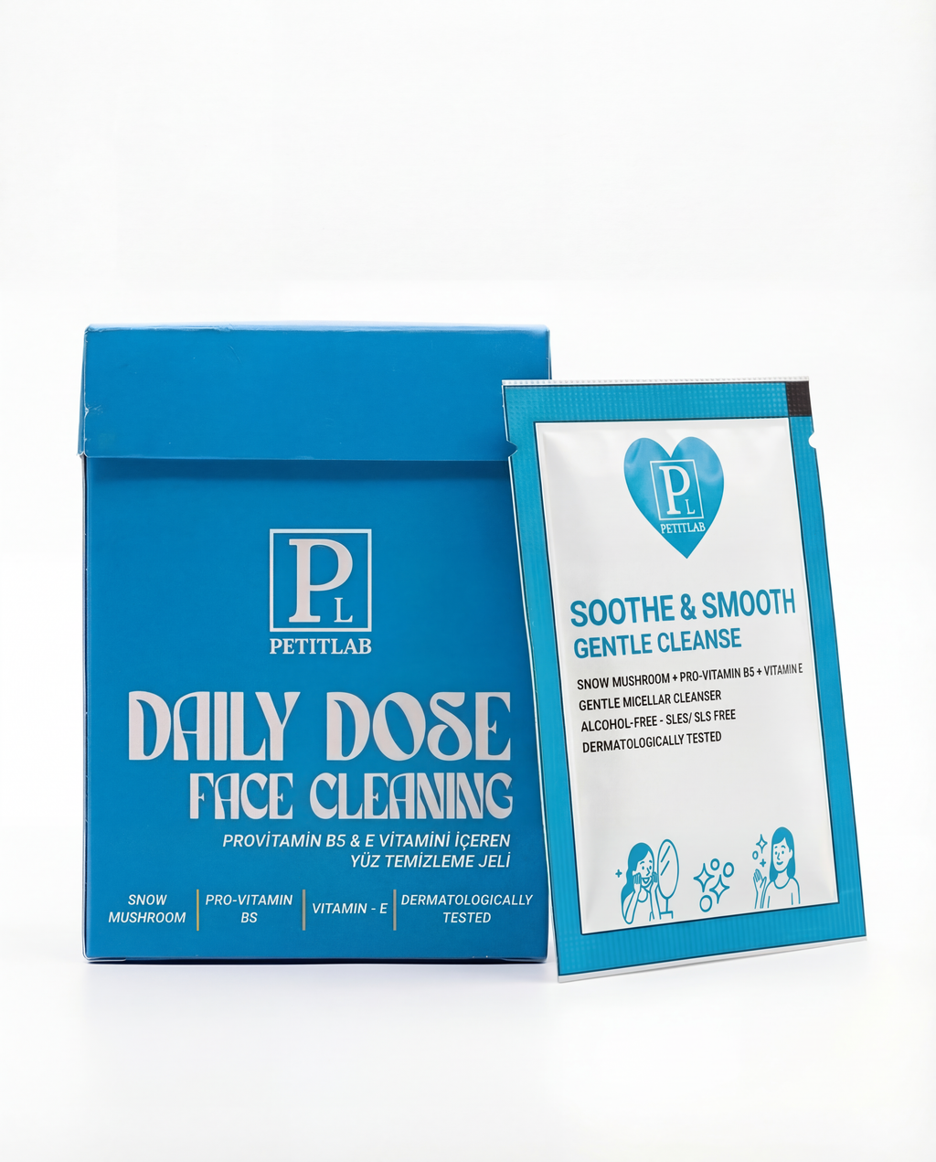 PetitLab Daily Dose yüz temizleme jeli 15'li şase set